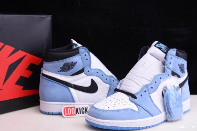 Cheap MAX UNIVERSITY RETRO 1 JORDAN BLACK WHITE AIR BLUE 555088-134 HIGH 0627